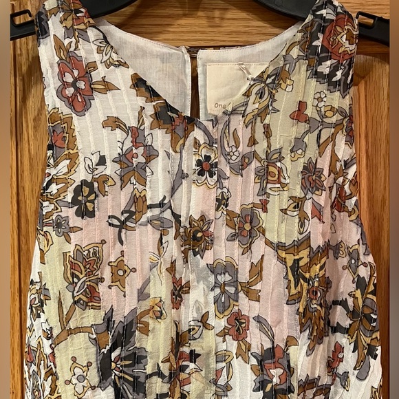 Anthropologie Free People One Fine Day Terrace Sleeveless Floral Midi Dress Sz 2 - Picture 5 of 13